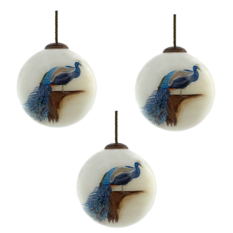 Ornement en forme de boule paon