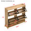 Wetherly Modern 20 Pairs Shoe Storage Cabinet With 4 Flip Drawers,Natural Style for Hallway Entryway