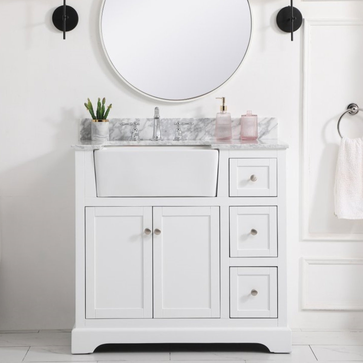 Pardue 36'' Single Bathroom Vanity, White