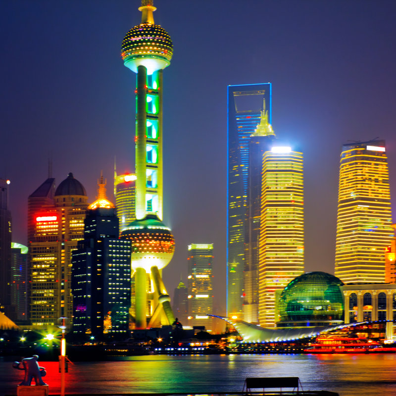 Myrtie Shanghai by Liufuyu - Wrapped Canvas Print, 30cm H x 30cm W x 3.8cm D