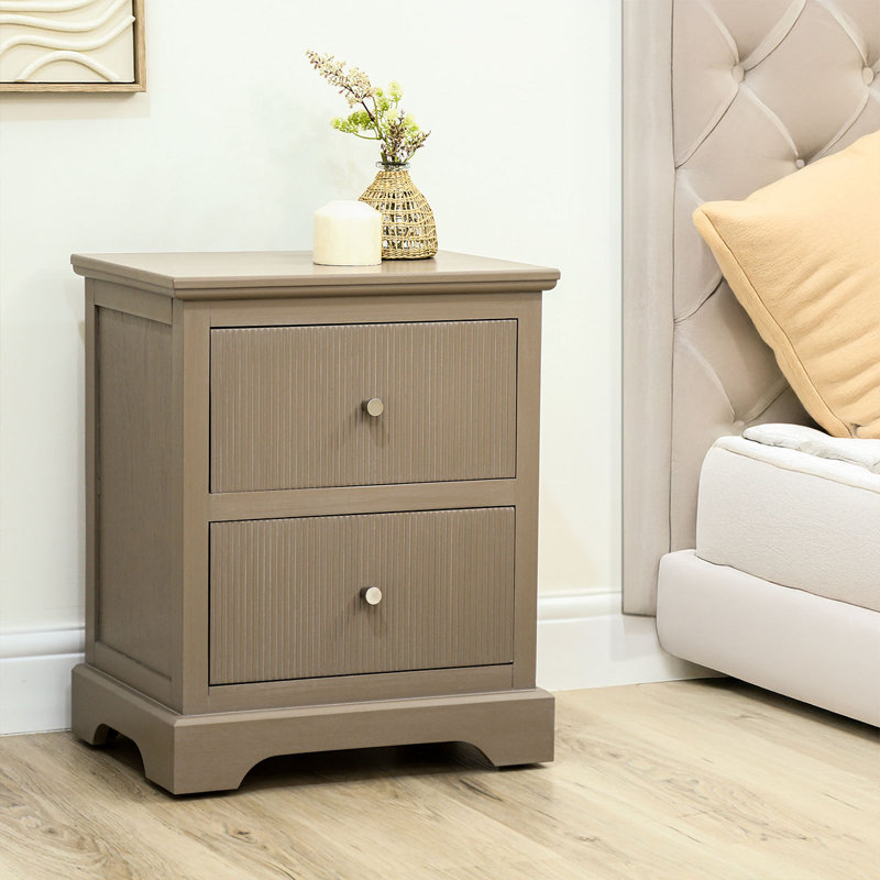 Adalicia 45cm W Solid + Manufactured Wood Bedside Table