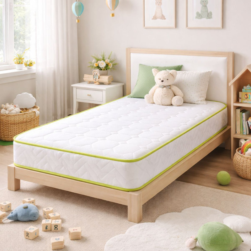 Sareer Kids Cool Breeze 4 inch Memory Foam Mattress , Double (4'6)