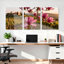 «Magnolia Blossom And Vineyard Landscape», ensemble de 3 reproductions d'art sur toile tendues