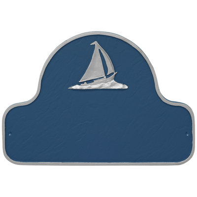 Sailboat Arch Address Sign Plaque