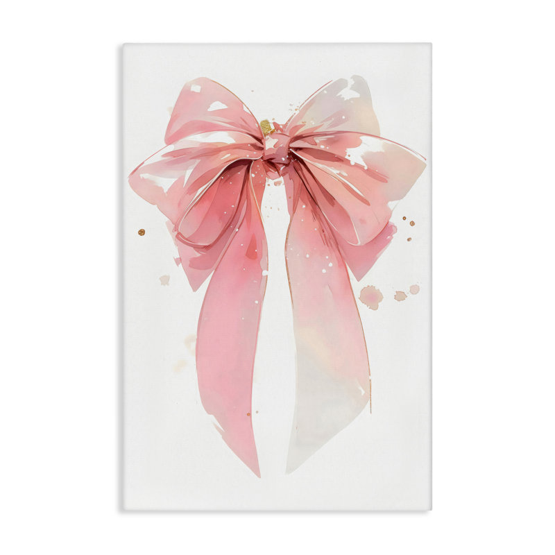 Modern Modern Elegant Bow Canvas, design par Creative Studio, H 30 po x l 20 po