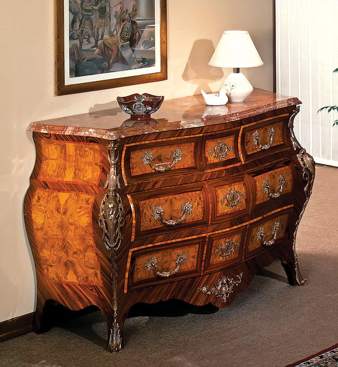 Louis XV 55" Wide 3 Drawer Sideboard