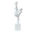 Sculpture décorative Hugo Ladylike, sculptée à la main, marbre blanc résine 20 pouces