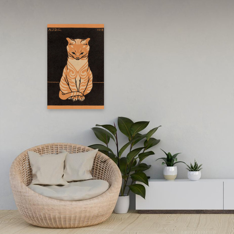 Chat assis, 1918, H 24 po x l 16 po