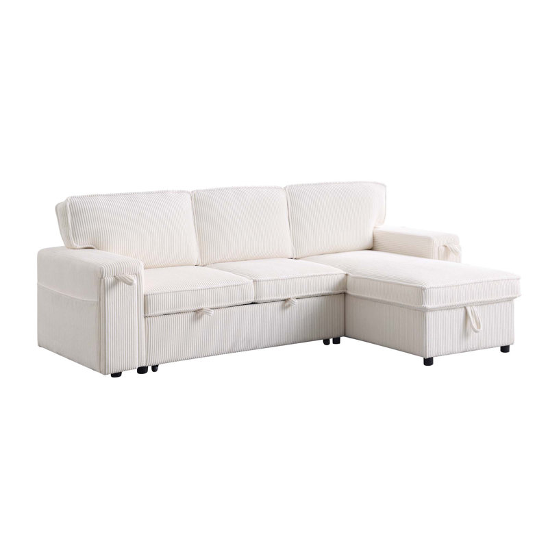 Versatile Upholstered Sleeper Sectional Sofa with Storage Compartment