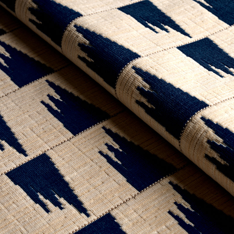 Schumacher x David Kaihoi Tutsi Fabric, Blue