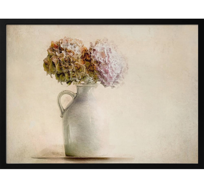 «Dry bouquet», art mural texturé encadré, H 10 po x l 14 po, Noir