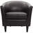 Kronos Faux Leather Barrel Chair-35553864