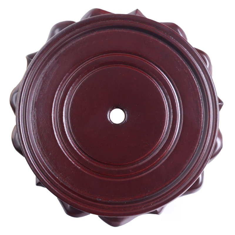Oriental Onion Shaped Vase Stand, 3.5" H x 3.5" W x 1.5" D