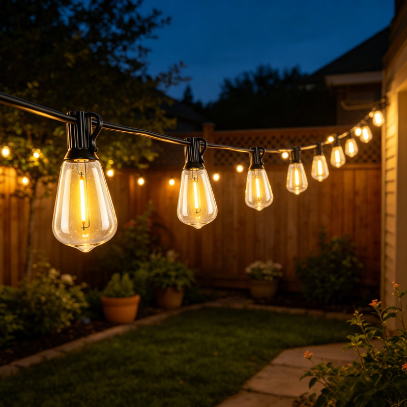 Guirlande d'extérieur avec lumières incassables ST38, 60 pi