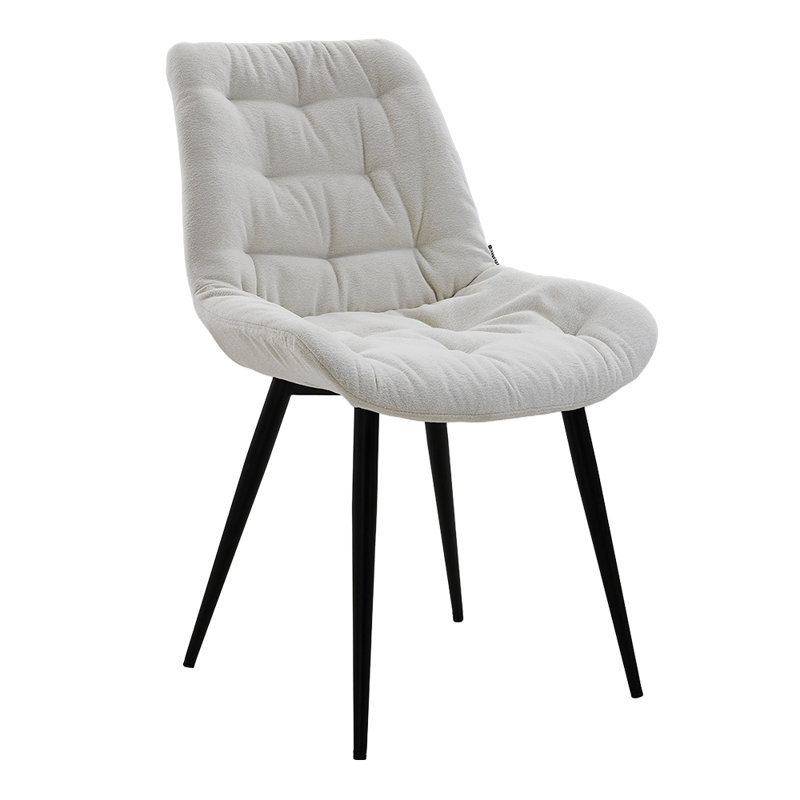 Brankovice 47cm H Teddy Upholstered Cantilever Chair, White