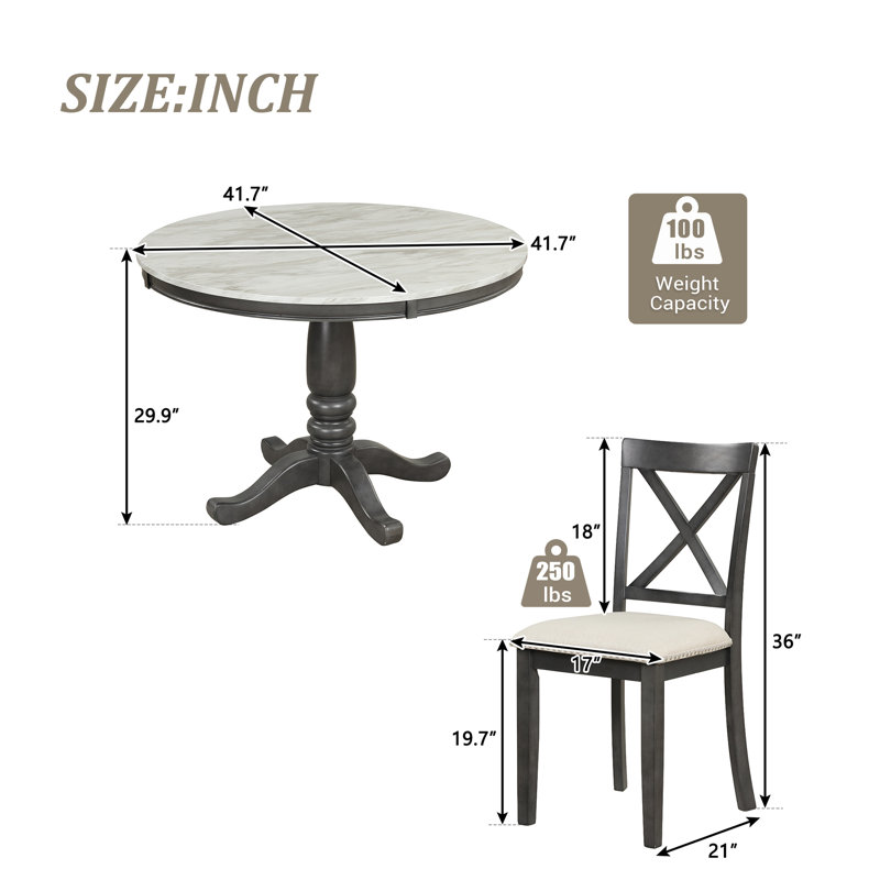 4 - Person Pedestal Dining Set