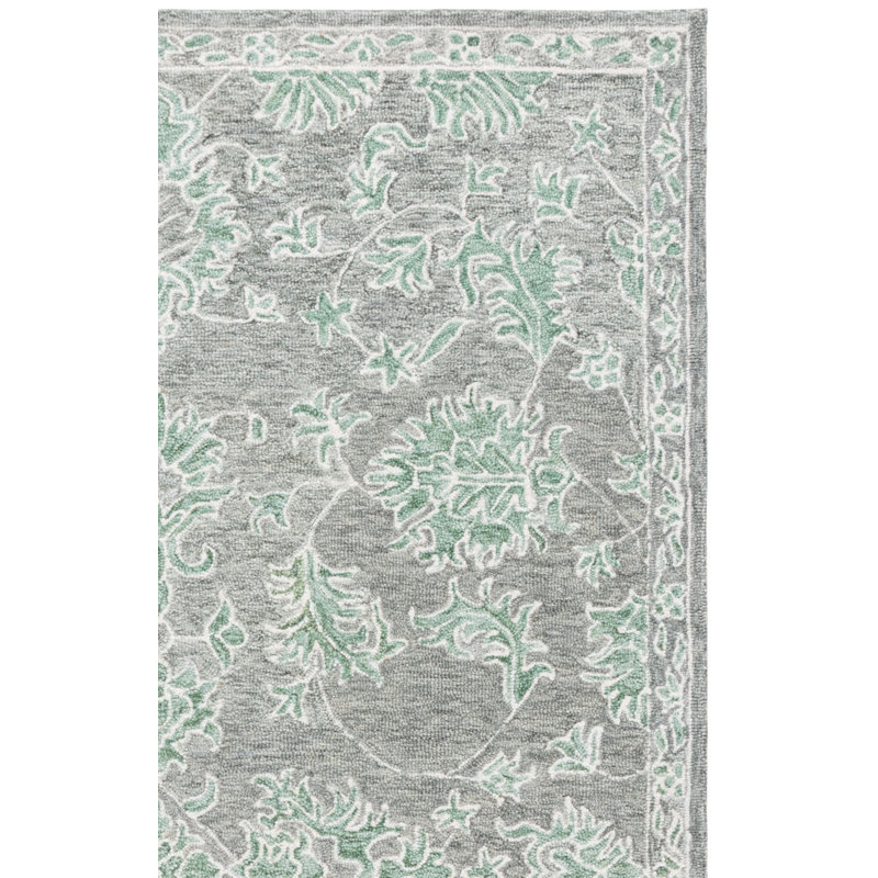 Laine touffetée à la main Metro 677; Tapis oriental en coton, Rectangulaire 3 pi x 5 pi