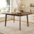 Rustic Farmhouse Rectangular Dining Table with Solid Wood Frame (60", Walnut)-1718405696