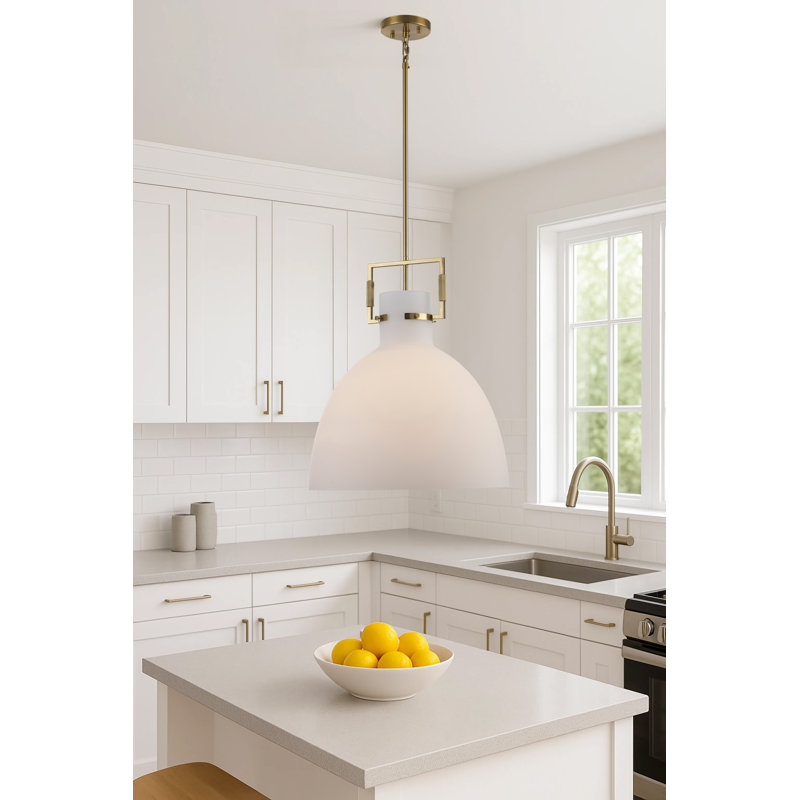 Luminaire suspendu 1 lumière Miami, Or antique