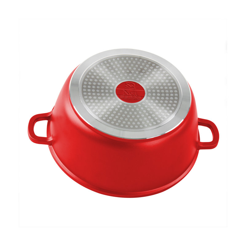 SQ Professional Nea Non-Stick Aluminium Stock Pot, 20cm, Red
