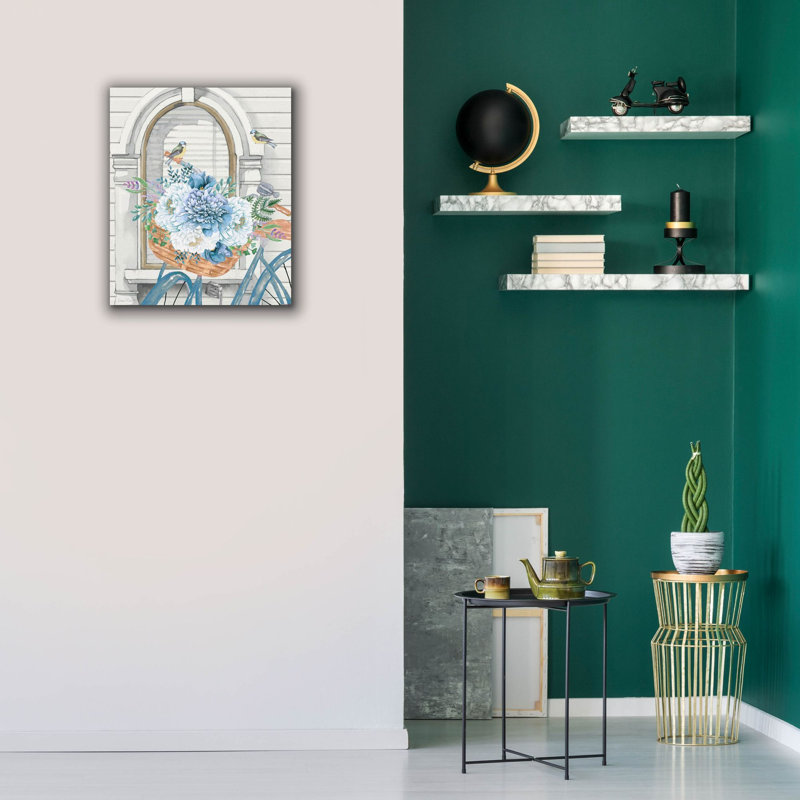 «Summer Bike Bouquet» par Jean Plout, art mural sur toile, H 24 po x l 20 po x P 0,75 po