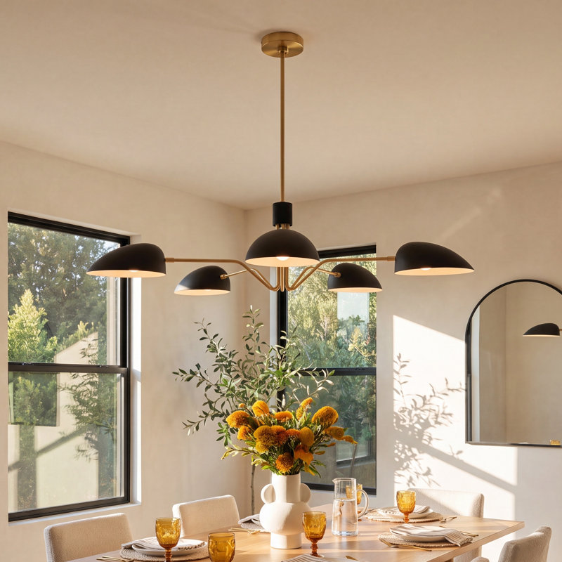 Adarna 5-Light Chandelier, Midnight Black
