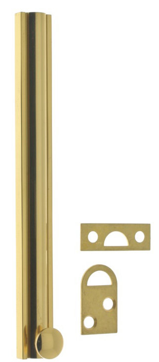 Solid Brass Surface Bolt, Polished Brass