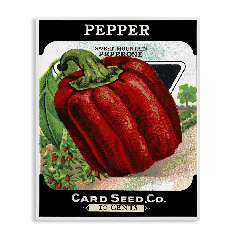 Giclée encadrée par Vintage Garden Peppers, conception par Lil 'Rue, H 20 po x l 16 po