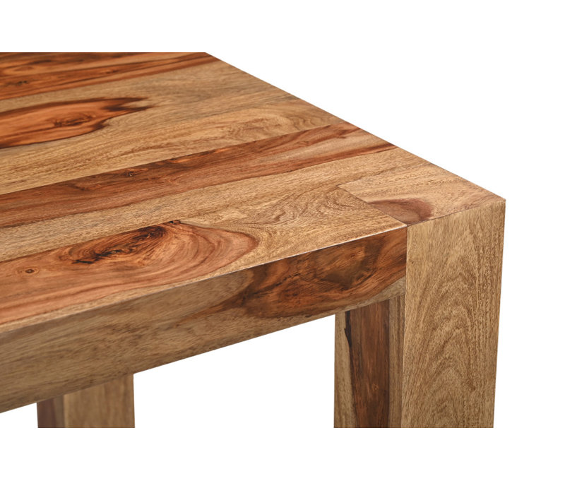 75" Brown Solid Wood Dining Table