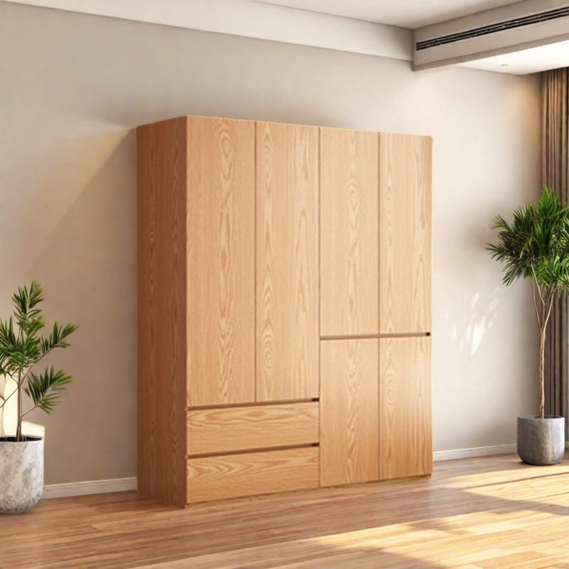 Simple And Practical Wardrobe, 82.68" H x 62.99" W x 23.62" D