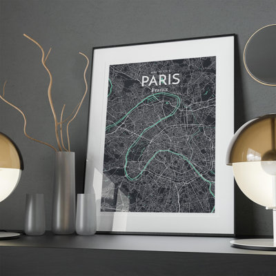 Paris City Map In Dream - No Frame Print