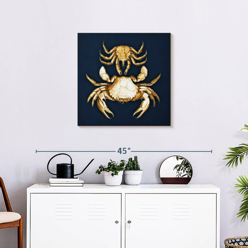 Brampt Crabs Navy, 24" H x 24" W