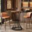 Round Metal Base Dining Table-1714403969