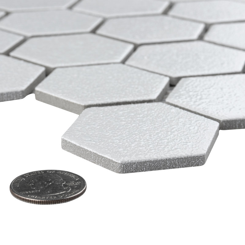 Hudson Due 2" X 2" Hex Porcelain Mosaic Floor And Wall Tile