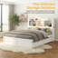 Lit plateforme double avec lit gigogne, tablettes coulissantes et 2 tiroirs-2017934773