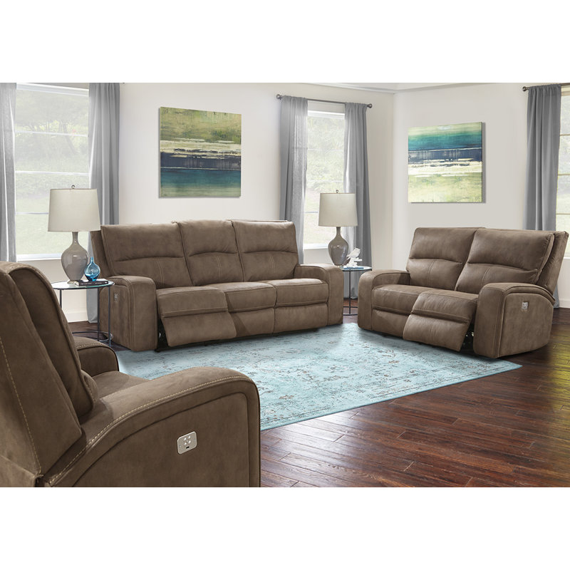 Fauteuil inclinable électrique 39 po avec port USB Aviezri, Brun Kahlua