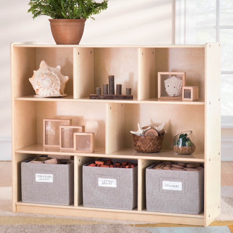 Rangement à 3 tablettes EdQ Essentials, Naturel