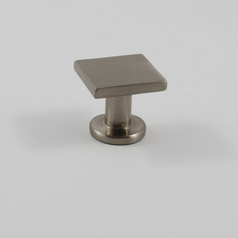 Poignée carrée 1 po, Nickel satiné