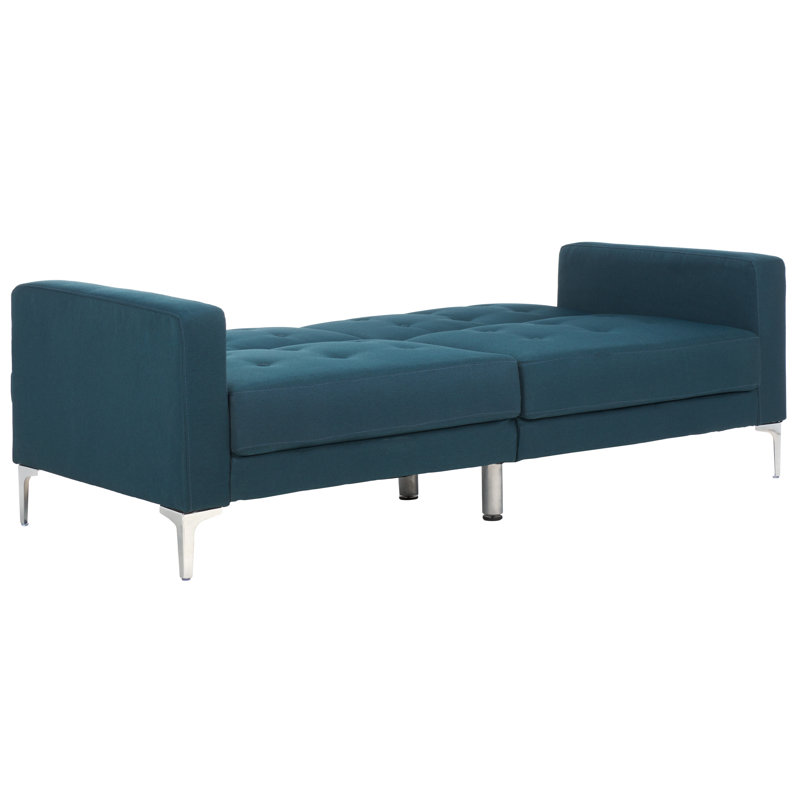 Halesworth 76" Square Arm Sleeper, Navy Polyester