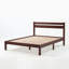 Lit plateforme classique en bois massif avec tête de lit, très grand, finition noyer, aucun sommier requis, assemblage facile-284100582-284100578-284100510