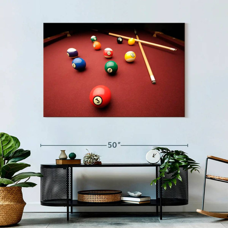 Senne, jeu de billard, H 32 po x l 48 po