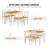 Space-saving Solid Wood Dining Table Sets With Small Kitchen Style