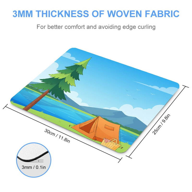 Tapis de bureau dur 11,81 po x 27,56 po Lakeside Adventure Diatom Mud