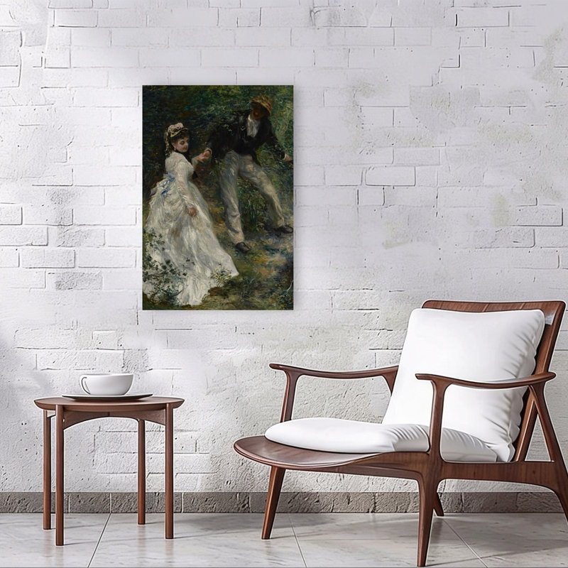 La Promenade, 1870, estampe d'art mural contemporain abstraite impressionniste, H 36 po x l 24 po