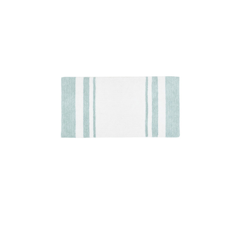 Reversible Bath Rug, Aqua, Rectangle 2'3" x 3'9"