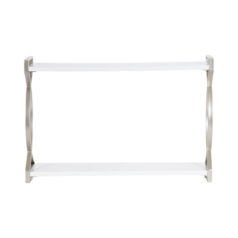  Arietta Tiered Shelf 18X7x28 White, Gold