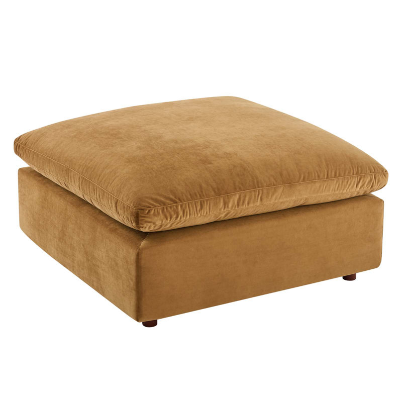Repose-pieds Modway Commix, Velours cognac