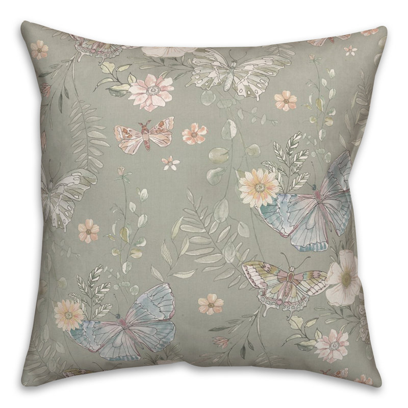  Polyester/Polyester Blend Throw Square Pillow Cover & Insert, Green