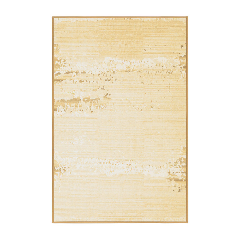 Washable Abstract Indoor Rug, Rectangle 2' x 4'
