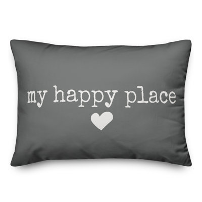 Textual Outdoor Reversible Throw Pillow